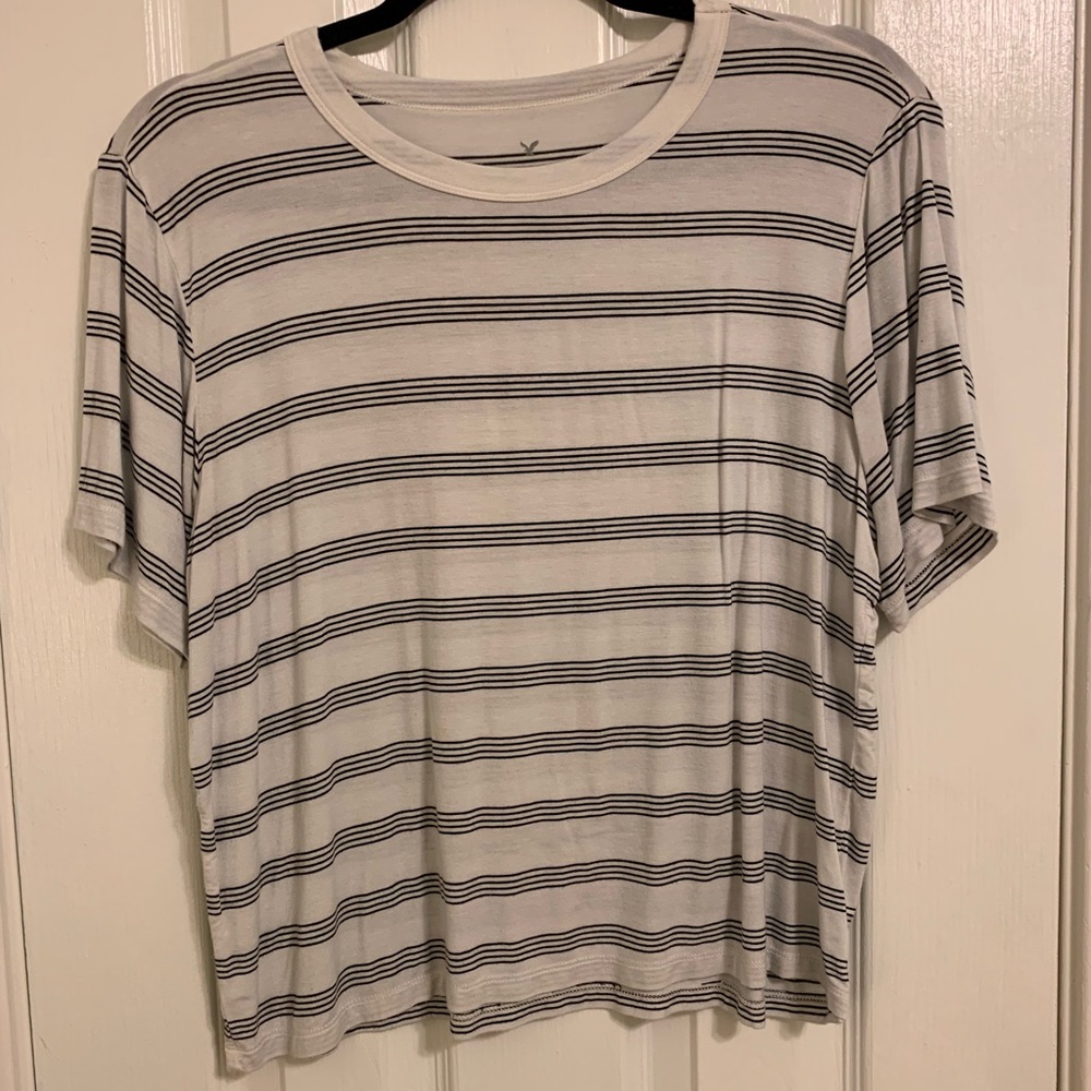 Black and White Striped Tee